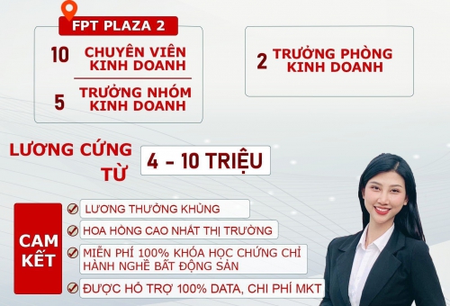 ĐẤT VÀNG GROUP TUYỂN DỤNG NHÂN SỰ VĂN PHÒNG CHI NHÁNH TẠI FPT PLAZA 2